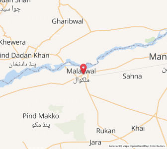 Map of Malakwal City, Punjab