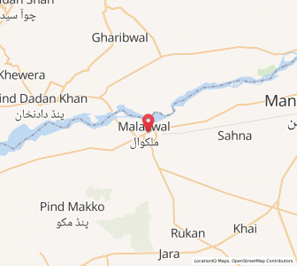 Map of Malakwal, Punjab