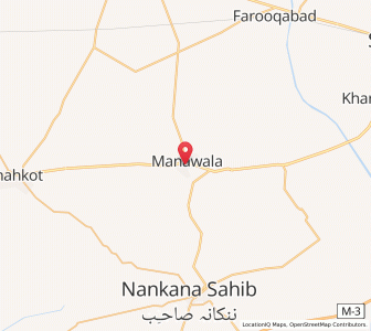 Map of Mananwala, Punjab