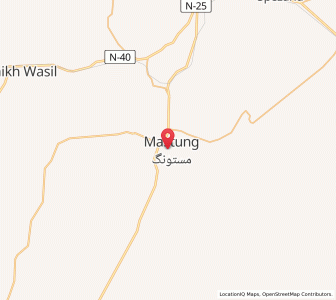 Map of Mastung, Balochistan