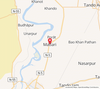 Map of Matiari, Sindh