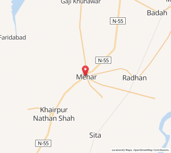 Map of Mehar, Sindh