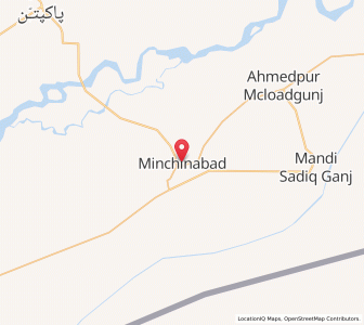 Map of Minchianabad, Punjab