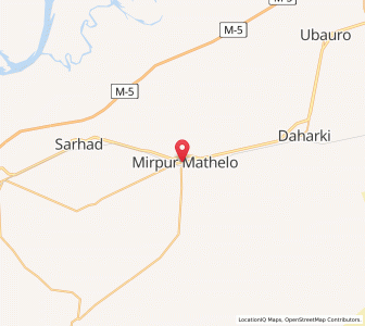 Map of Mirpur Mathelo, Sindh