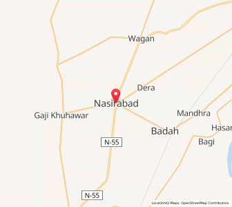 Map of Nasirabad, Sindh