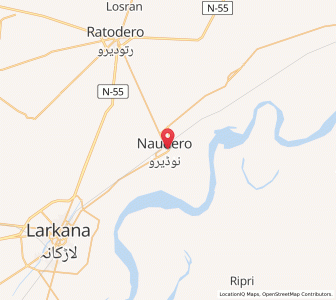 Map of Naudero, Sindh