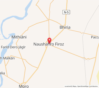 Map of Naushahro Firoz, Sindh