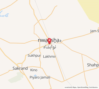 Map of Nawabshah, Sindh