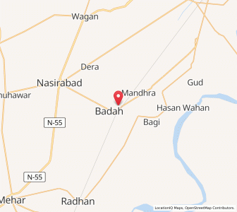 Map of New Badah, Sindh