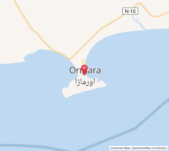 Map of Ormara, Balochistan