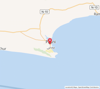 Map of Pasni, Balochistan