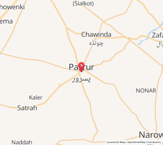 Map of Pasrur, Punjab