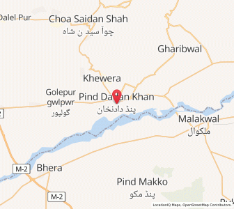 Map of Pind Dadan Khan, Punjab
