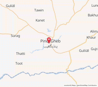 Map of Pindi Gheb, Punjab
