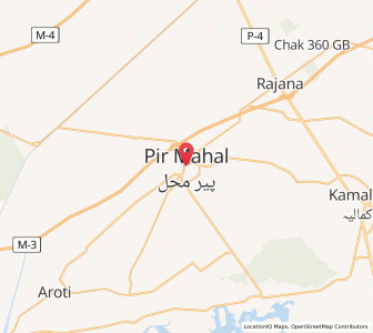 Map of Pir Mahal, Punjab