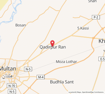 Map of Qadirpur Ran, Punjab