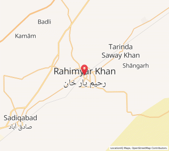 Map of Rahim Yar Khan, Punjab