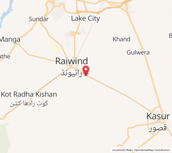 Map of Raja Jang, Punjab