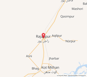 Map of Rajanpur, Punjab
