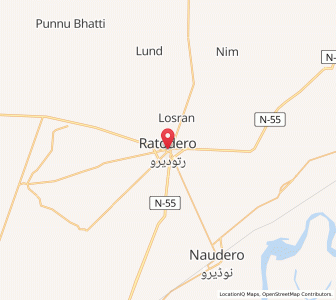 Map of Ratodero, Sindh
