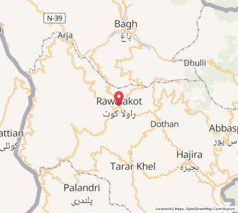 Map of Rawalakot, Azad Kashmir