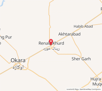 Map of Renala Khurd, Punjab