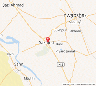 Map of Sakrand, Sindh