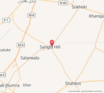 Map of Sangla Hill, Punjab