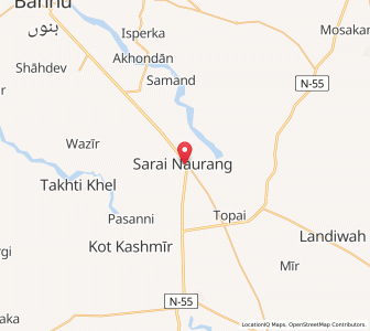 Map of Sarai Naurang, Khyber Pakhtunkhwa