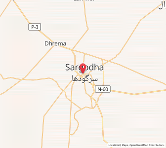 Map of Sargodha, Punjab