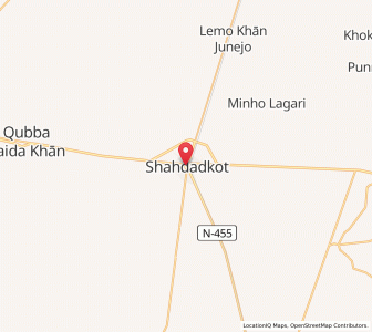 Map of Shahdad Kot, Sindh