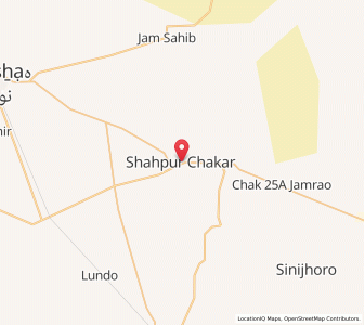 Map of Shahpur Chakar, Sindh