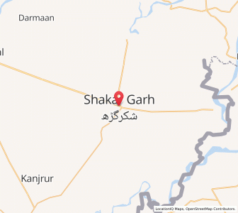 Map of Shakargarh, Punjab