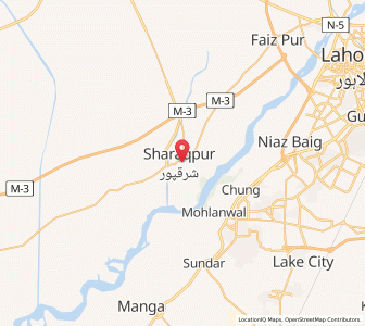 Map of Sharqpur Sharif, Punjab