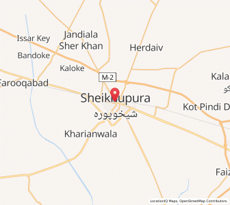 Map of Shekhupura, Punjab