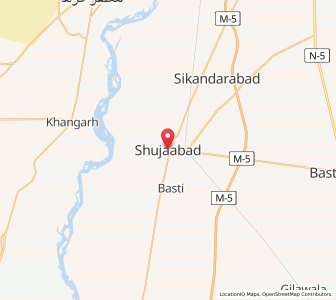 Map of Shujaabad, Punjab