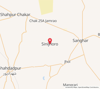 Map of Sinjhoro, Sindh