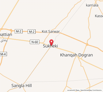 Map of Sukheke Mandi, Punjab