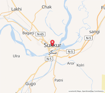 Map of Sukkur, Sindh