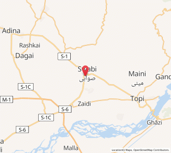 Map of Swabi, Khyber Pakhtunkhwa