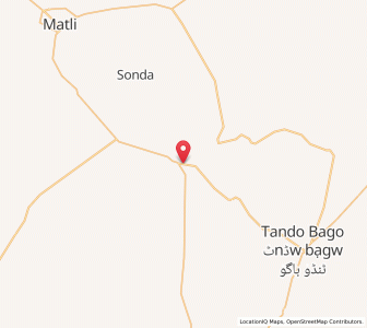 Map of Talhar, Sindh