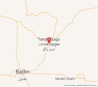 Map of Tando Bago, Sindh