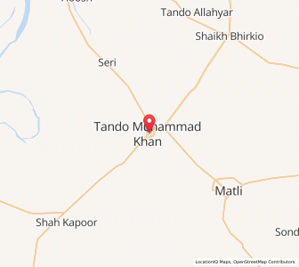 Map of Tando Muhammad Khan, Sindh
