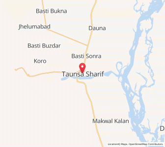 Map of Taunsa, Punjab