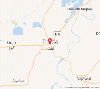 Map of Thatta, Sindh