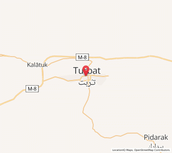 Map of Turbat, Balochistan