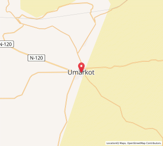 Map of Umarkot, Sindh