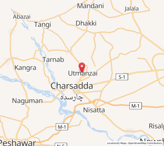 Map of Utmanzai, Khyber Pakhtunkhwa