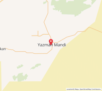 Map of Yazman, Punjab