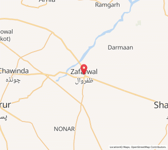 Map of Zafarwal, Punjab
